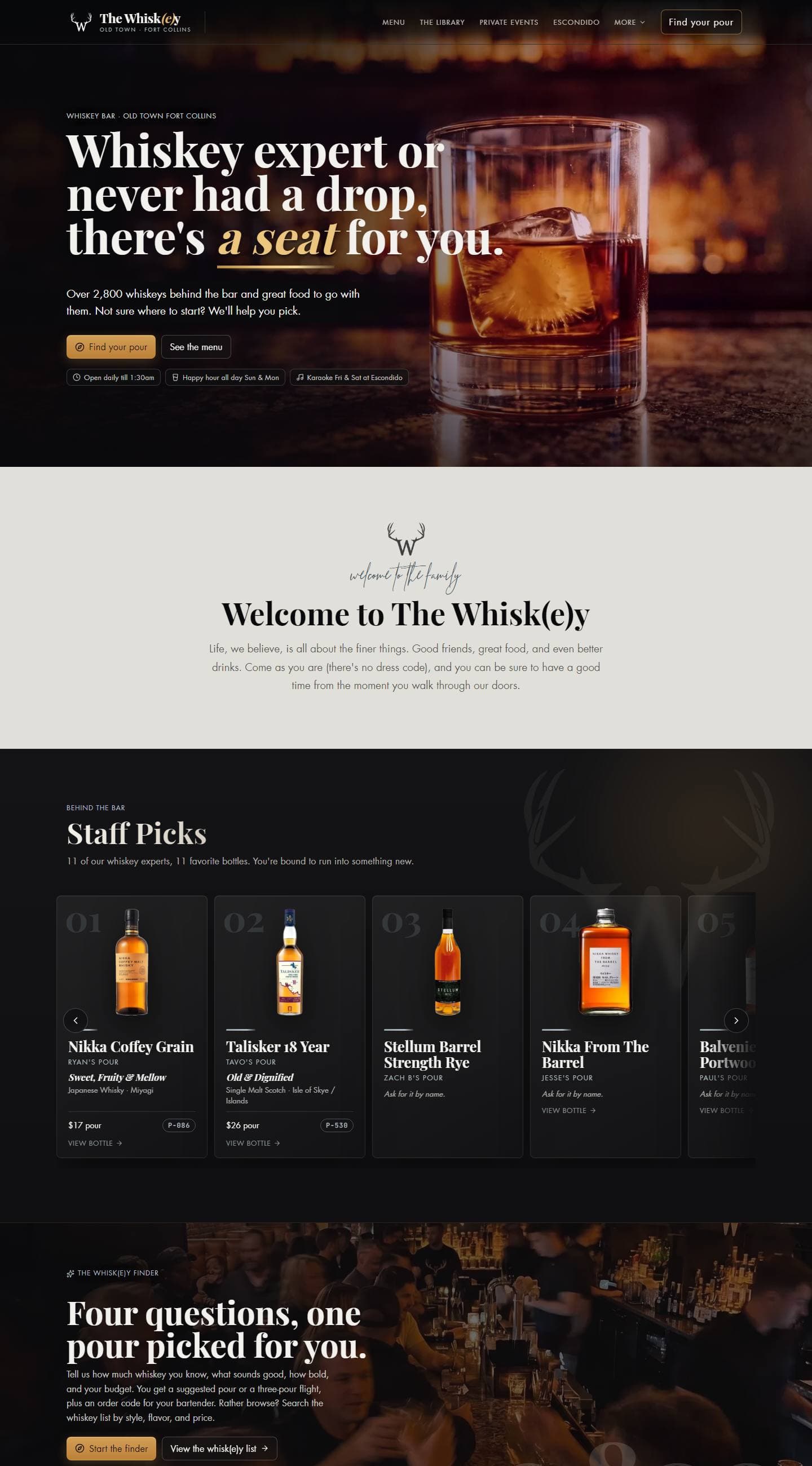 The Whisk(e)y website — a capture of our work