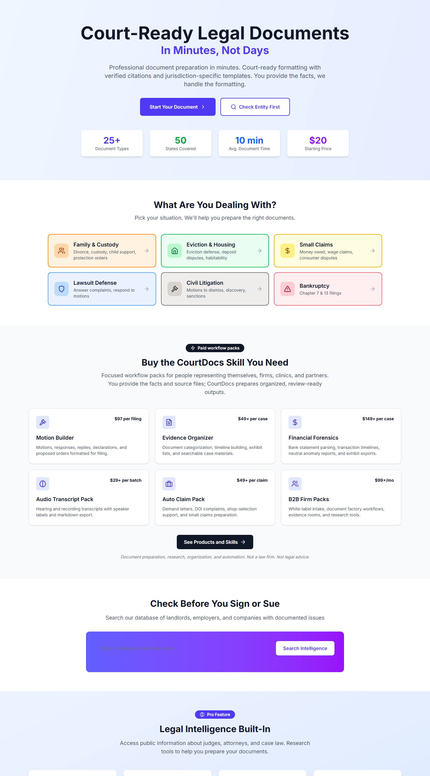 CourtDocs — full-page capture