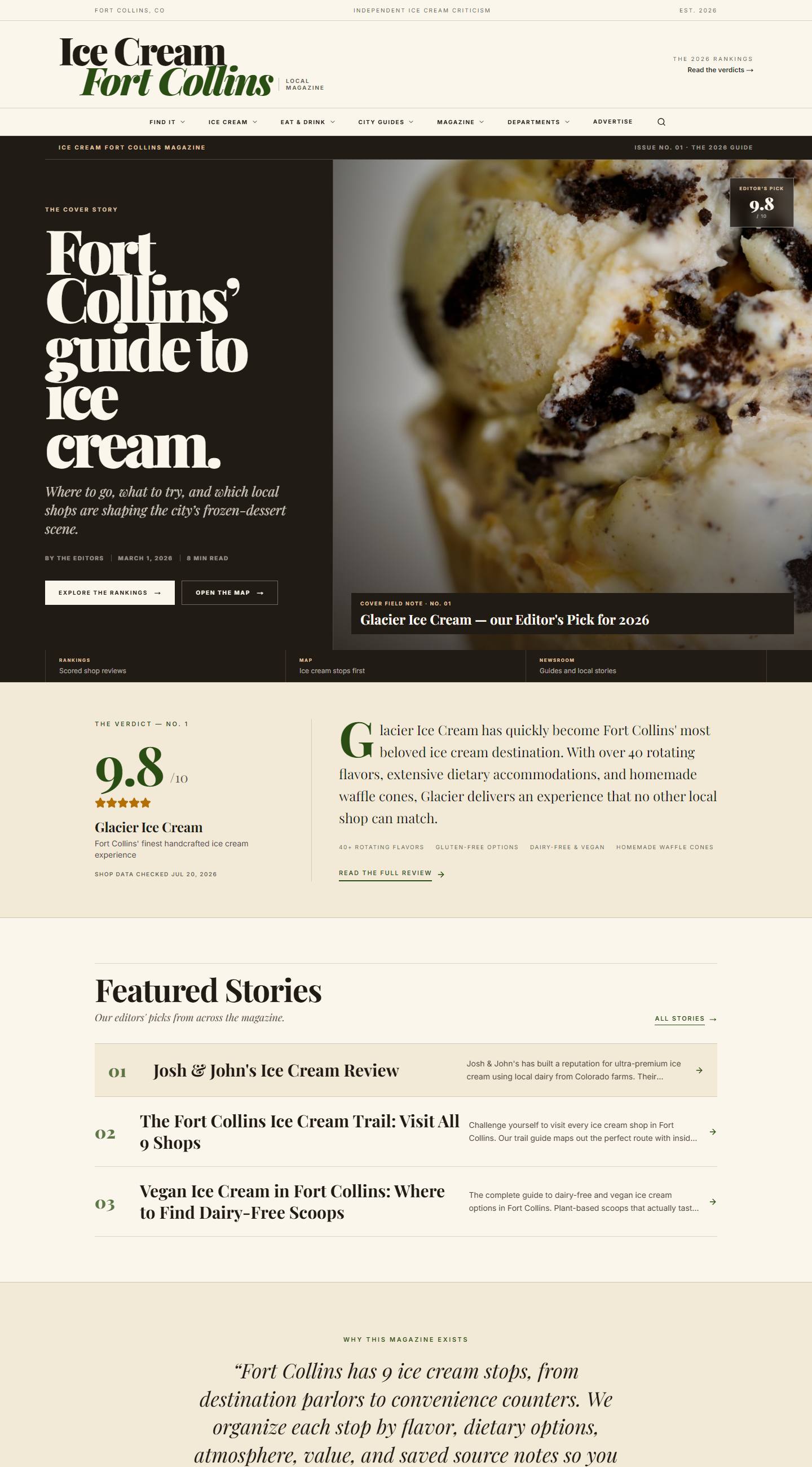 Ice Cream Magazine — full-page capture