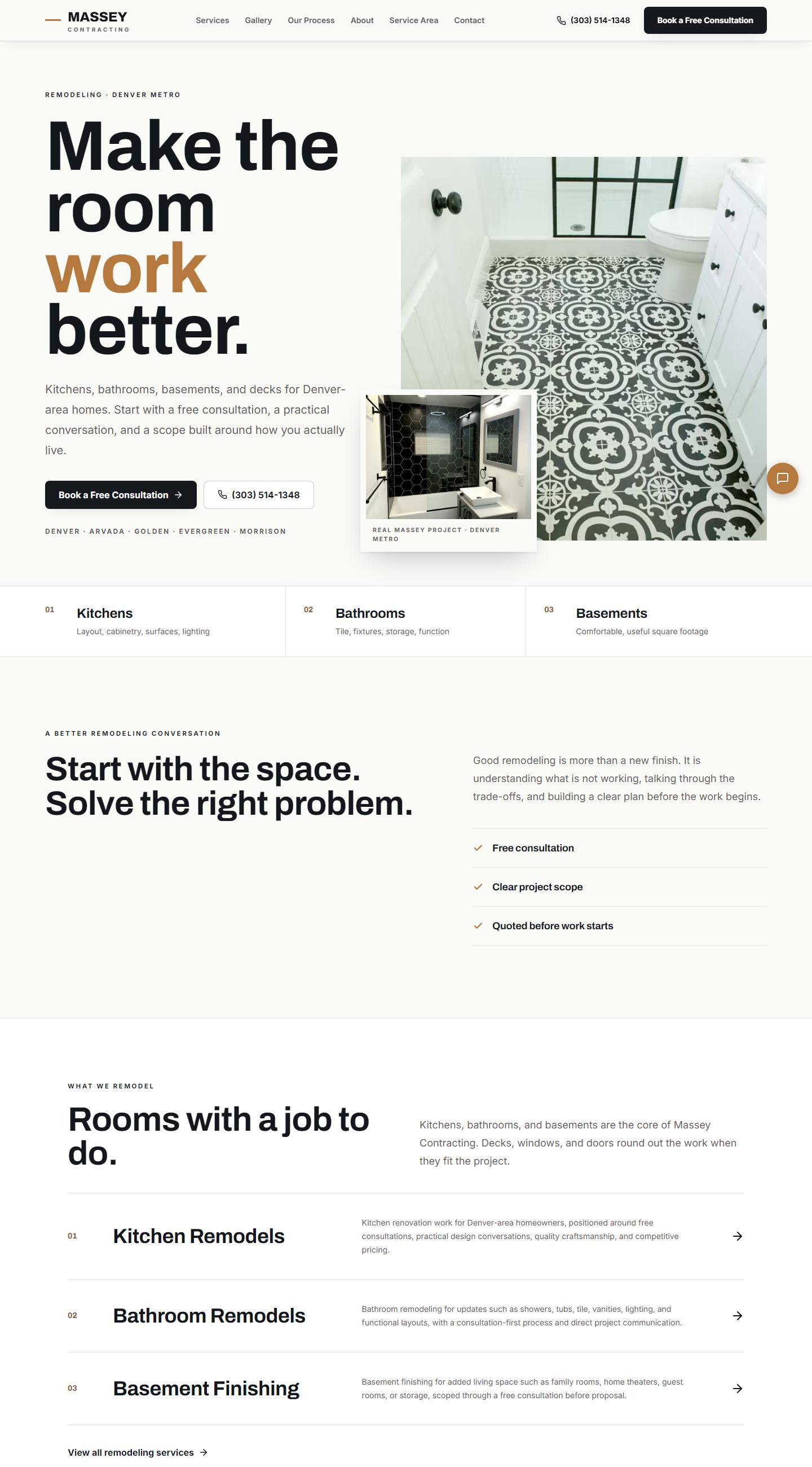 Massey Contracting — full-page capture