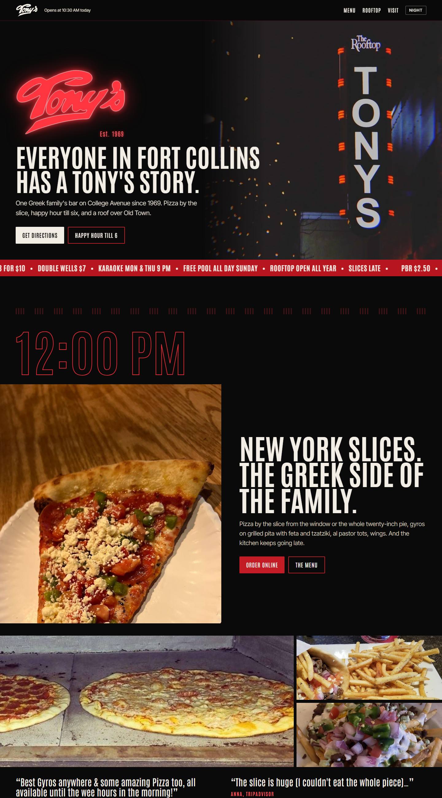 Tony's Bar & Rooftop — full-page capture